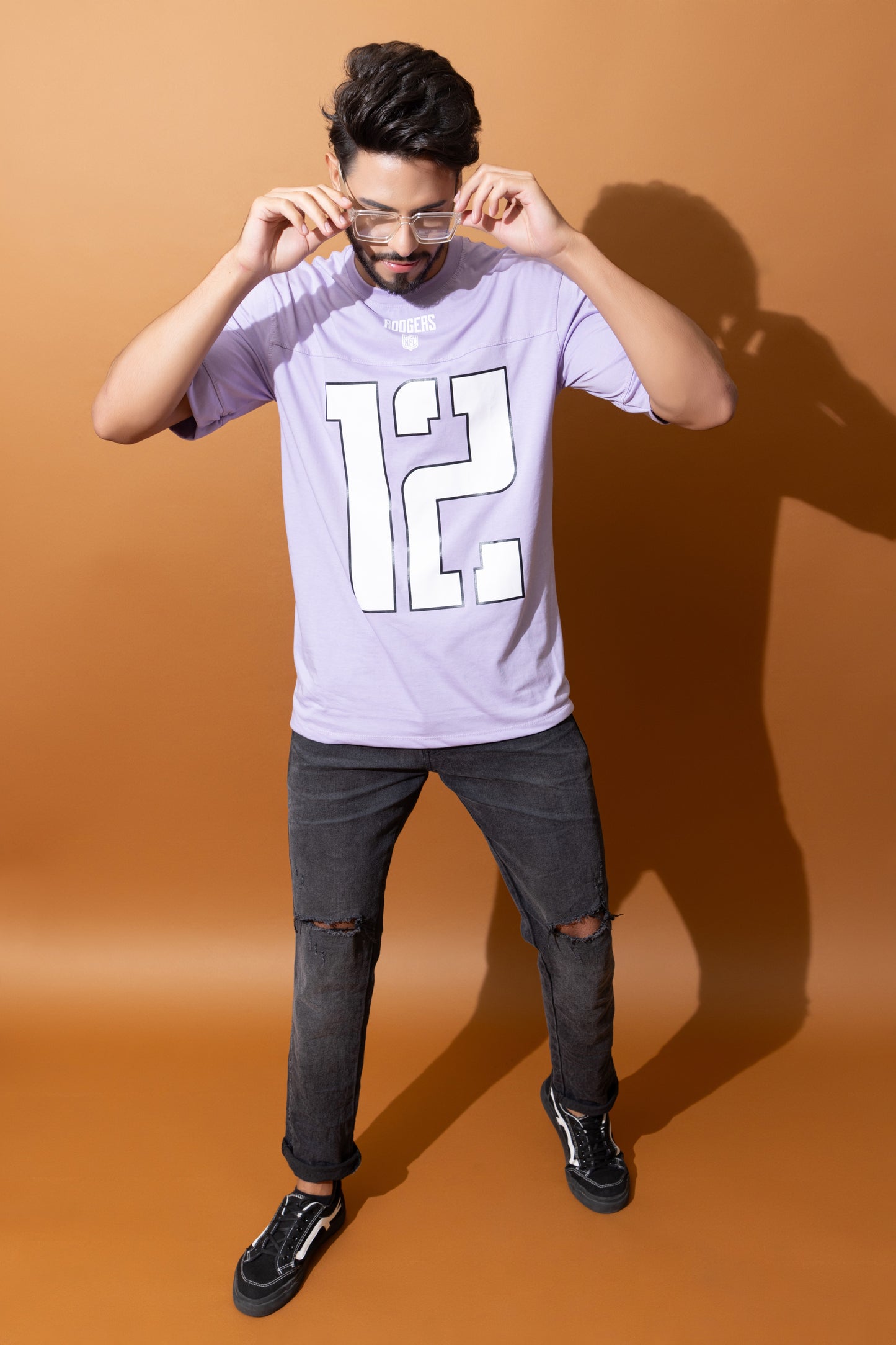 Men's Round Neck Oversized Drop Shoulder Cotton T-Shirt