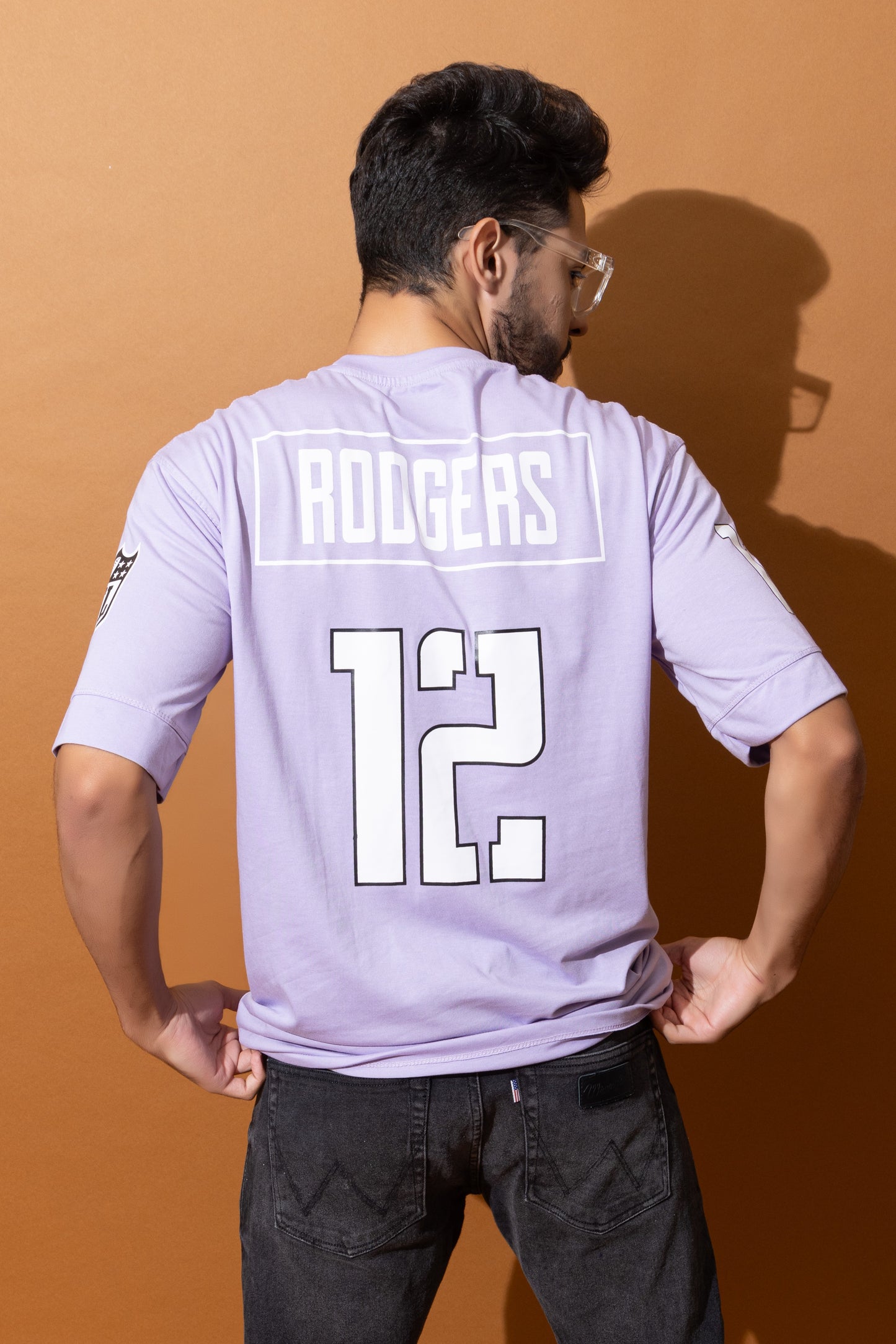 Men's Round Neck Oversized Drop Shoulder Cotton T-Shirt