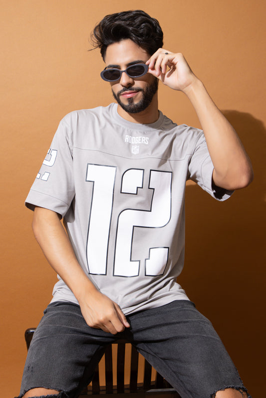 Men's Round Neck Oversized Drop Shoulder Cotton T-Shirt