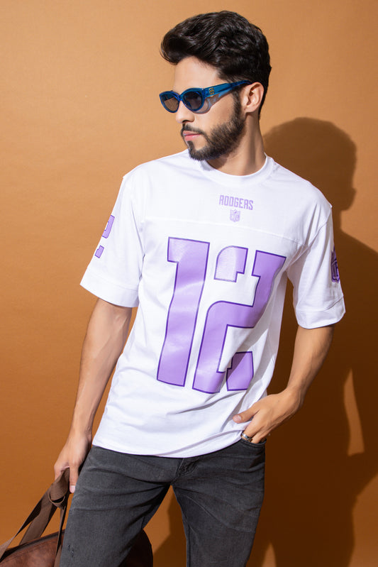 Men's Round Neck Oversized Drop Shoulder Cotton T-Shirt