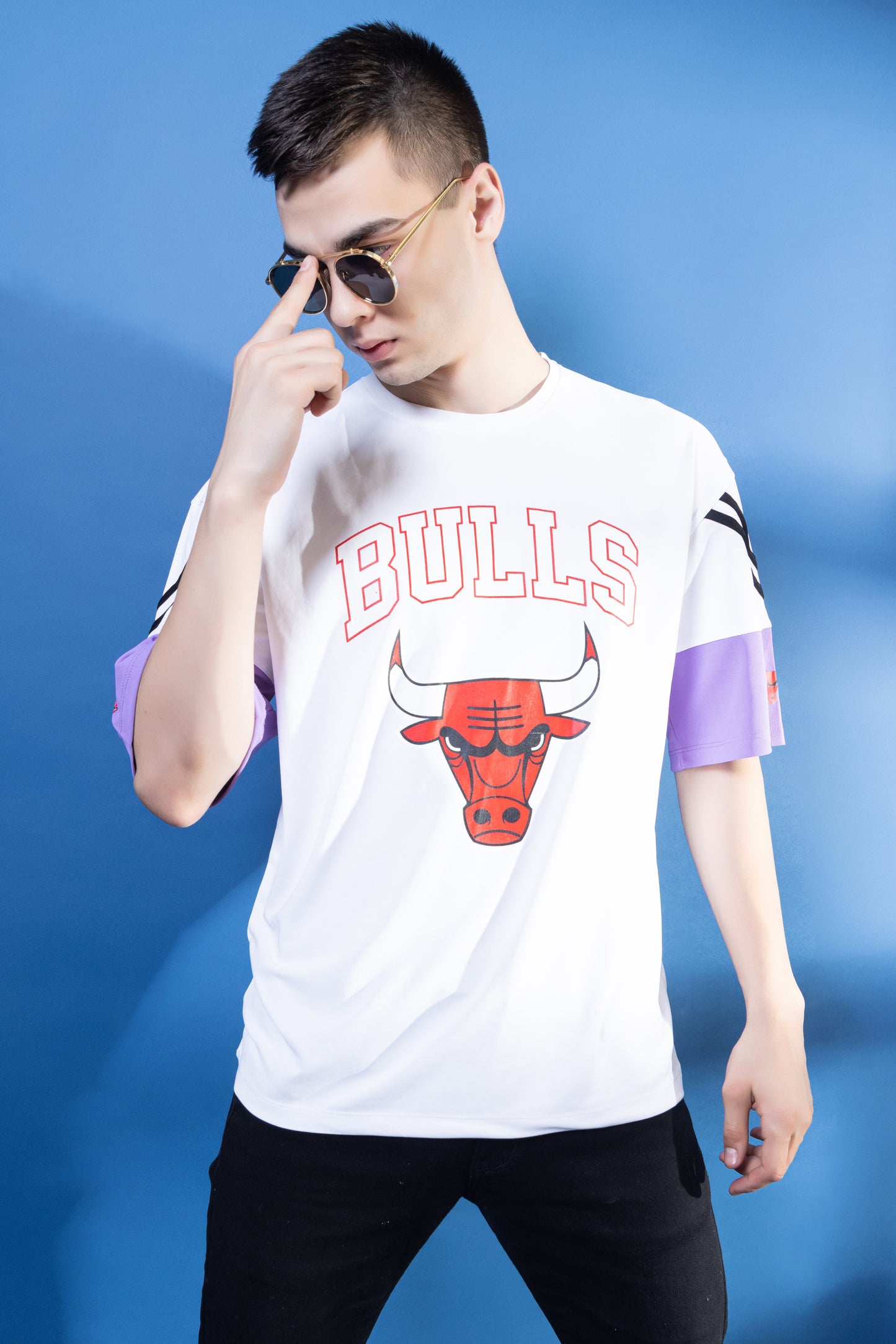 Mens White HoneyComb Graphic Printed Oversized t Shirt | Oversized t Shirt| Bulls 23 t Shirt