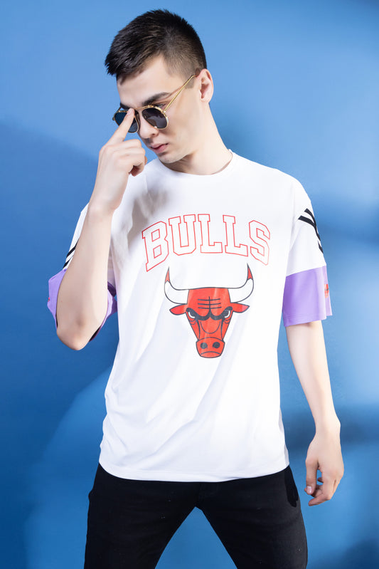 Mens White HoneyComb Graphic Printed Oversized t Shirt | Oversized t Shirt| Bulls 23 t Shirt