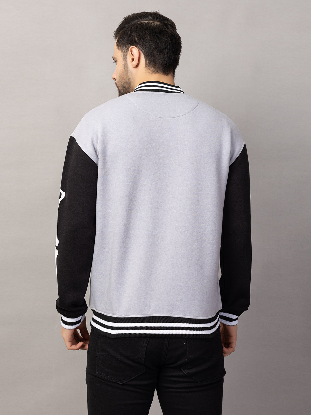 BONE PRINT VARSITY JACKET FOR MEN'S WEAR