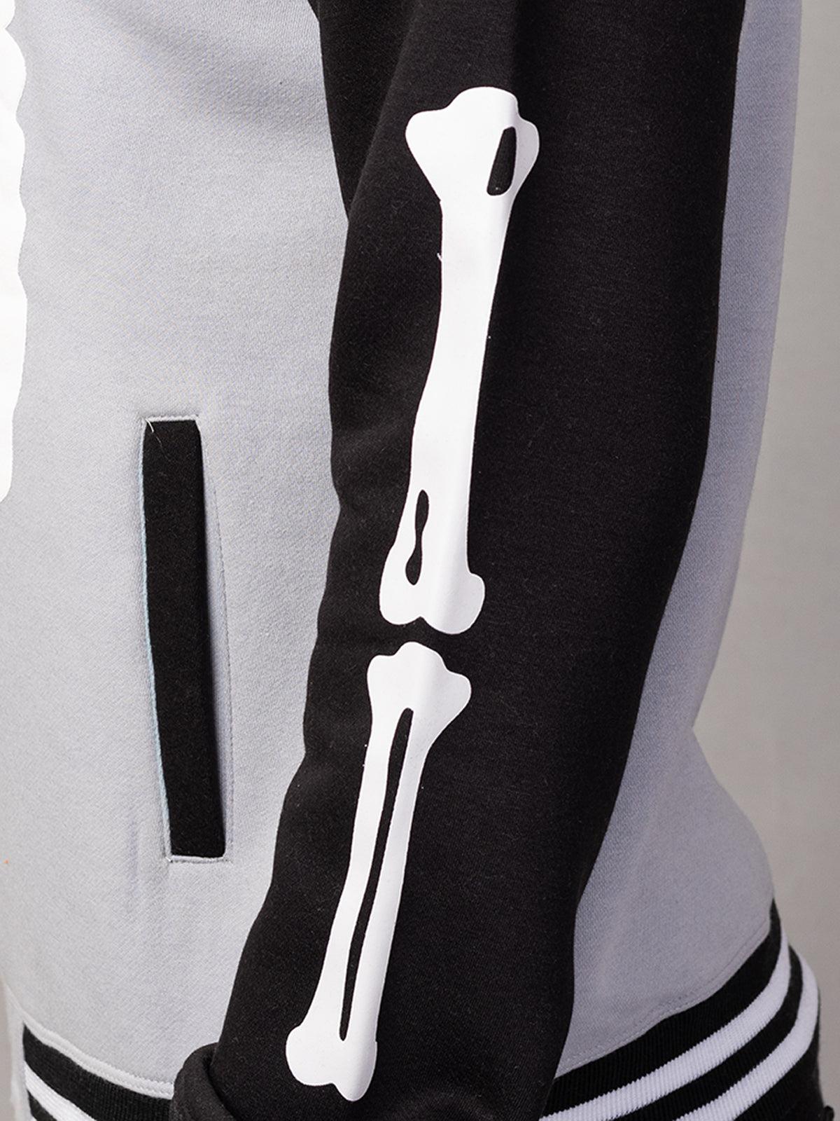 BONE PRINT VARSITY JACKET FOR MEN'S WEAR