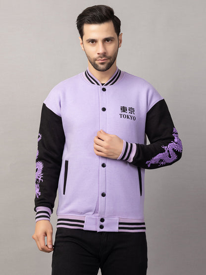 DRAGON PRINT VARSITY JACKET FOR MEN'S WEAR