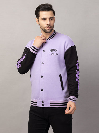 DRAGON PRINT VARSITY JACKET FOR MEN'S WEAR