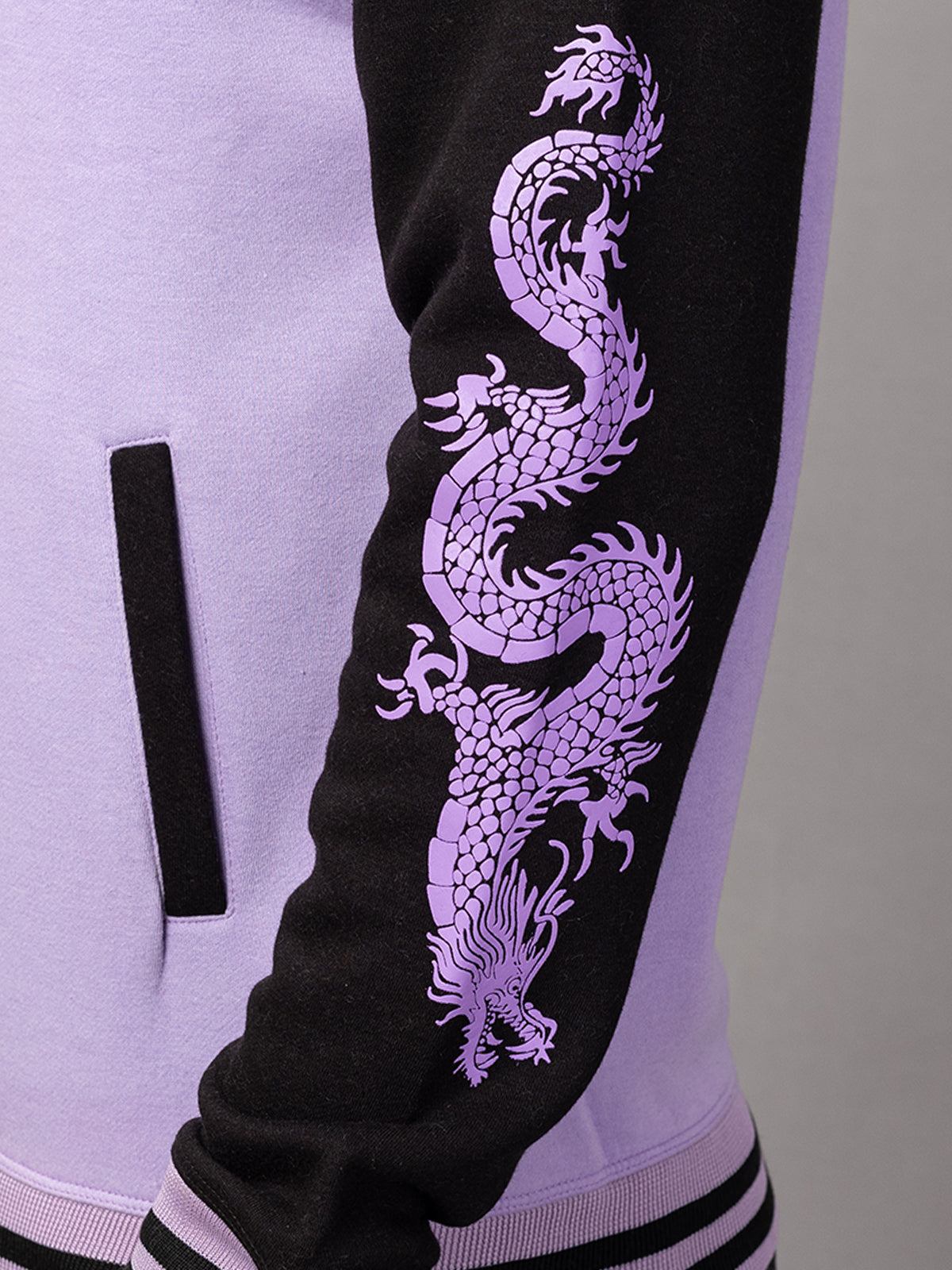 DRAGON PRINT VARSITY JACKET FOR MEN'S WEAR