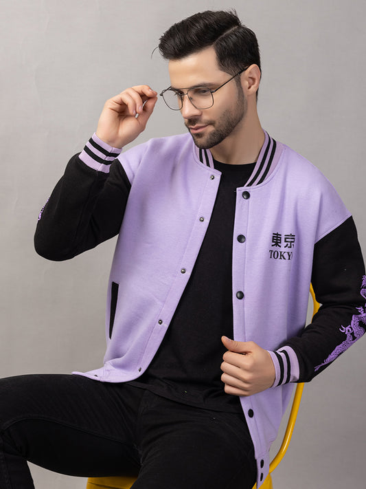 DRAGON PRINT VARSITY JACKET FOR MEN'S WEAR