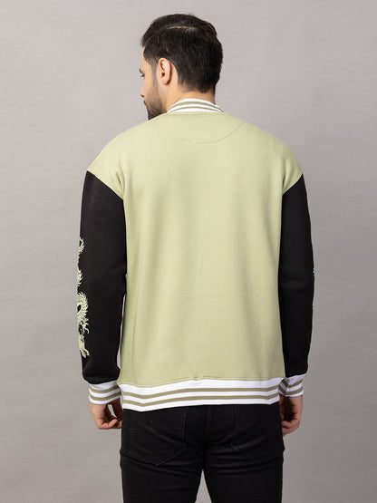 DRAGON PRINT VARSITY JACKET FOR MEN'S WEAR