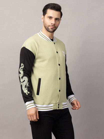 DRAGON PRINT VARSITY JACKET FOR MEN'S WEAR