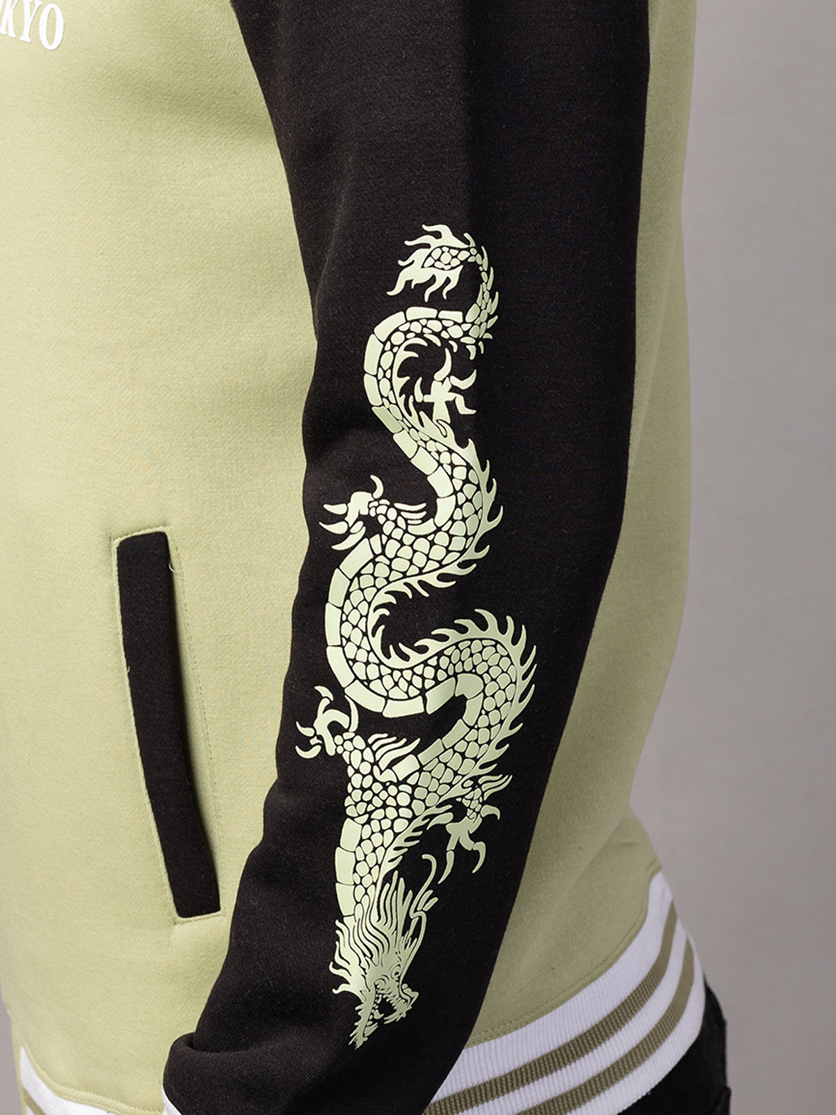 DRAGON PRINT VARSITY JACKET FOR MEN'S WEAR