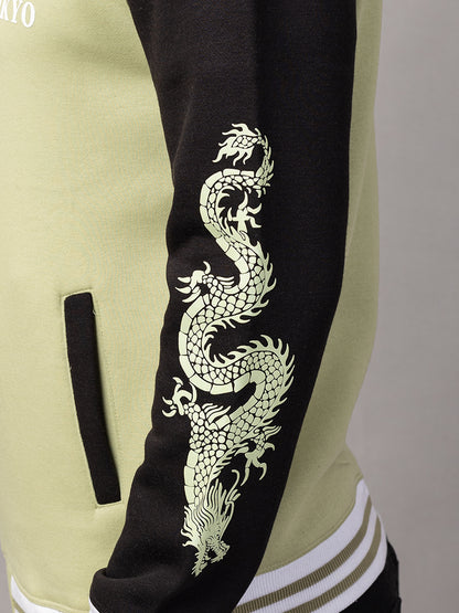 DRAGON PRINT VARSITY JACKET FOR MEN'S WEAR