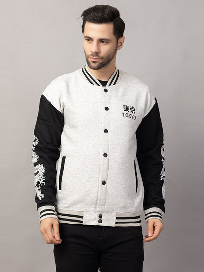 DRAGON PRINT VARSITY JACKET FOR MEN'S WEAR