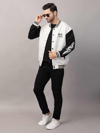 DRAGON PRINT VARSITY JACKET FOR MEN'S WEAR