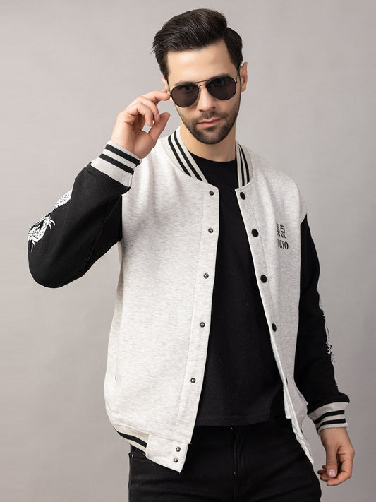 DRAGON PRINT VARSITY JACKET FOR MEN'S WEAR