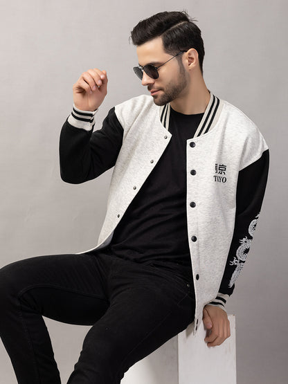 DRAGON PRINT VARSITY JACKET FOR MEN'S WEAR