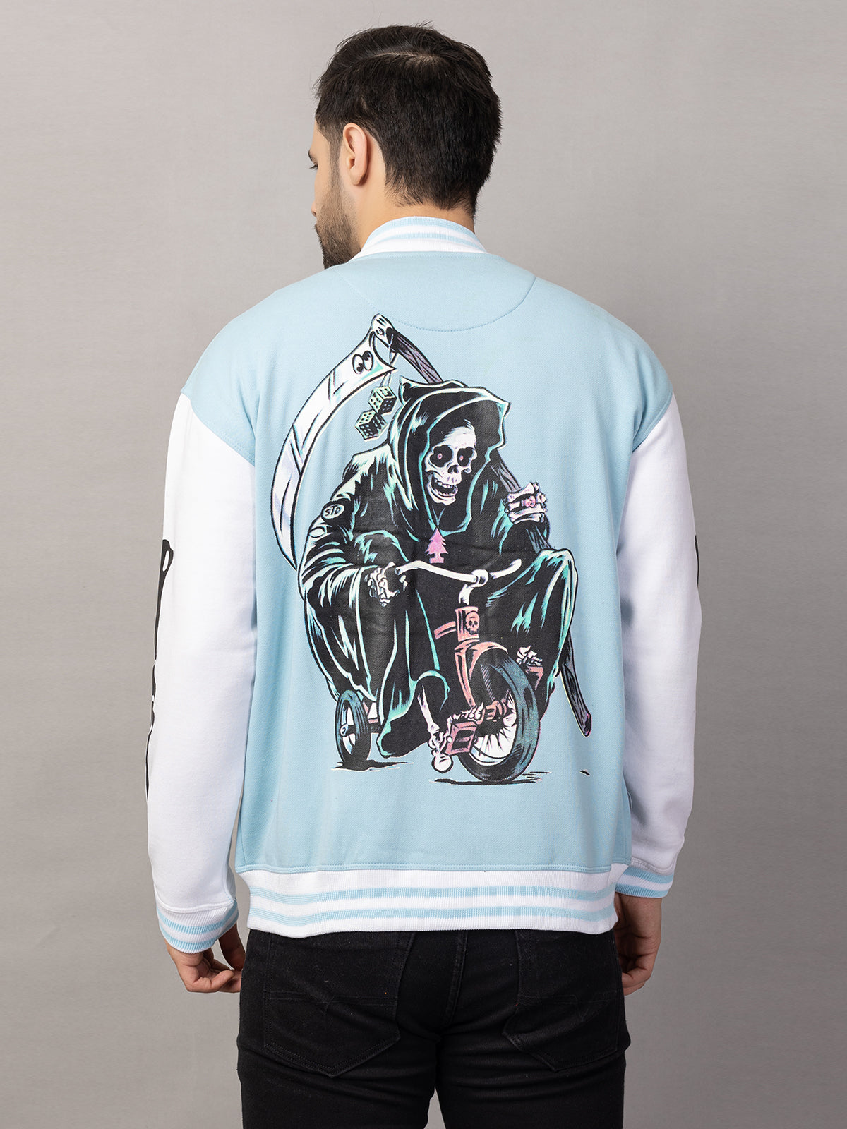 SKELTON VARSITY JACKET FOR MEN'S WEAR