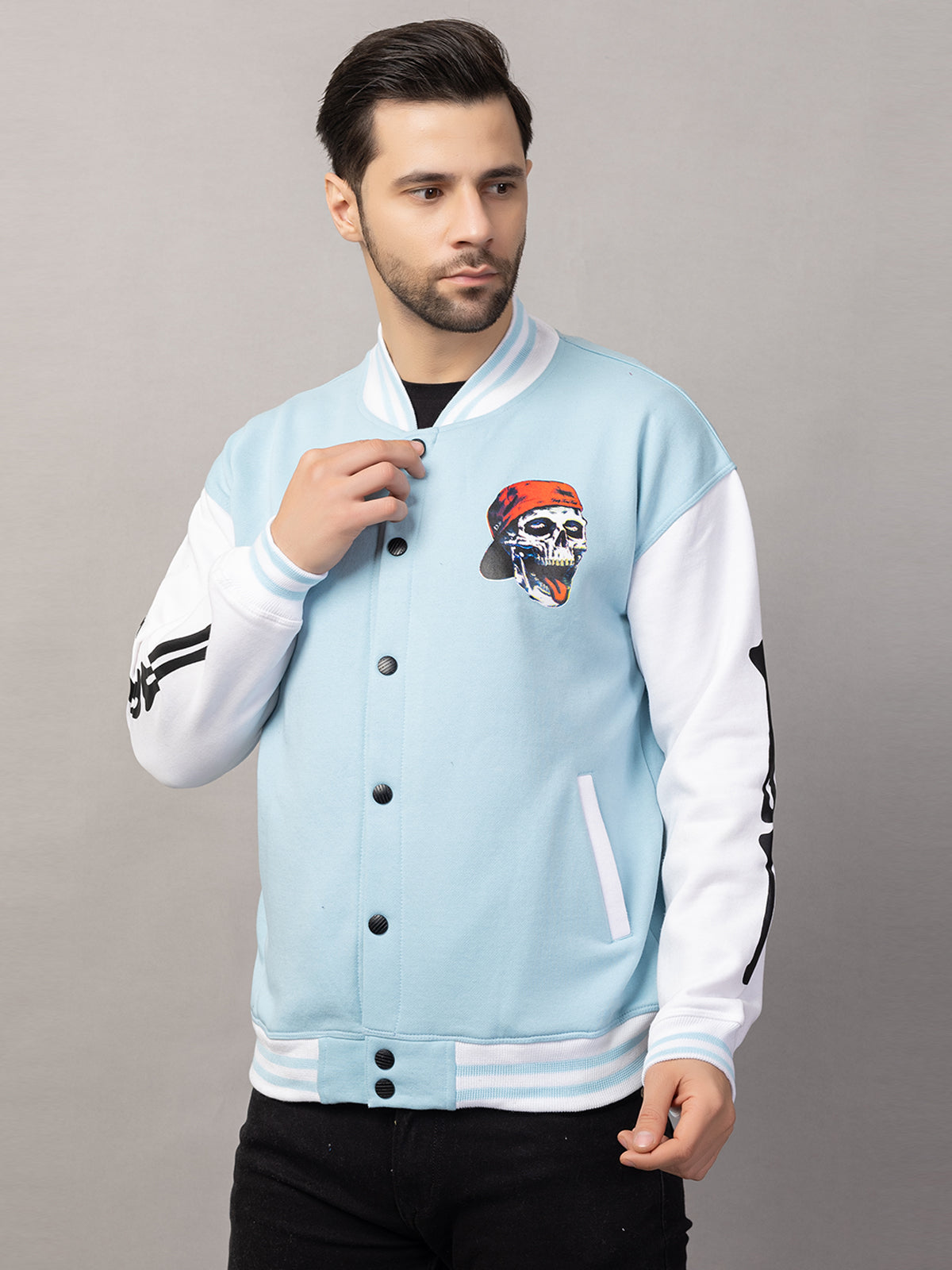 SKELTON VARSITY JACKET FOR MEN'S WEAR