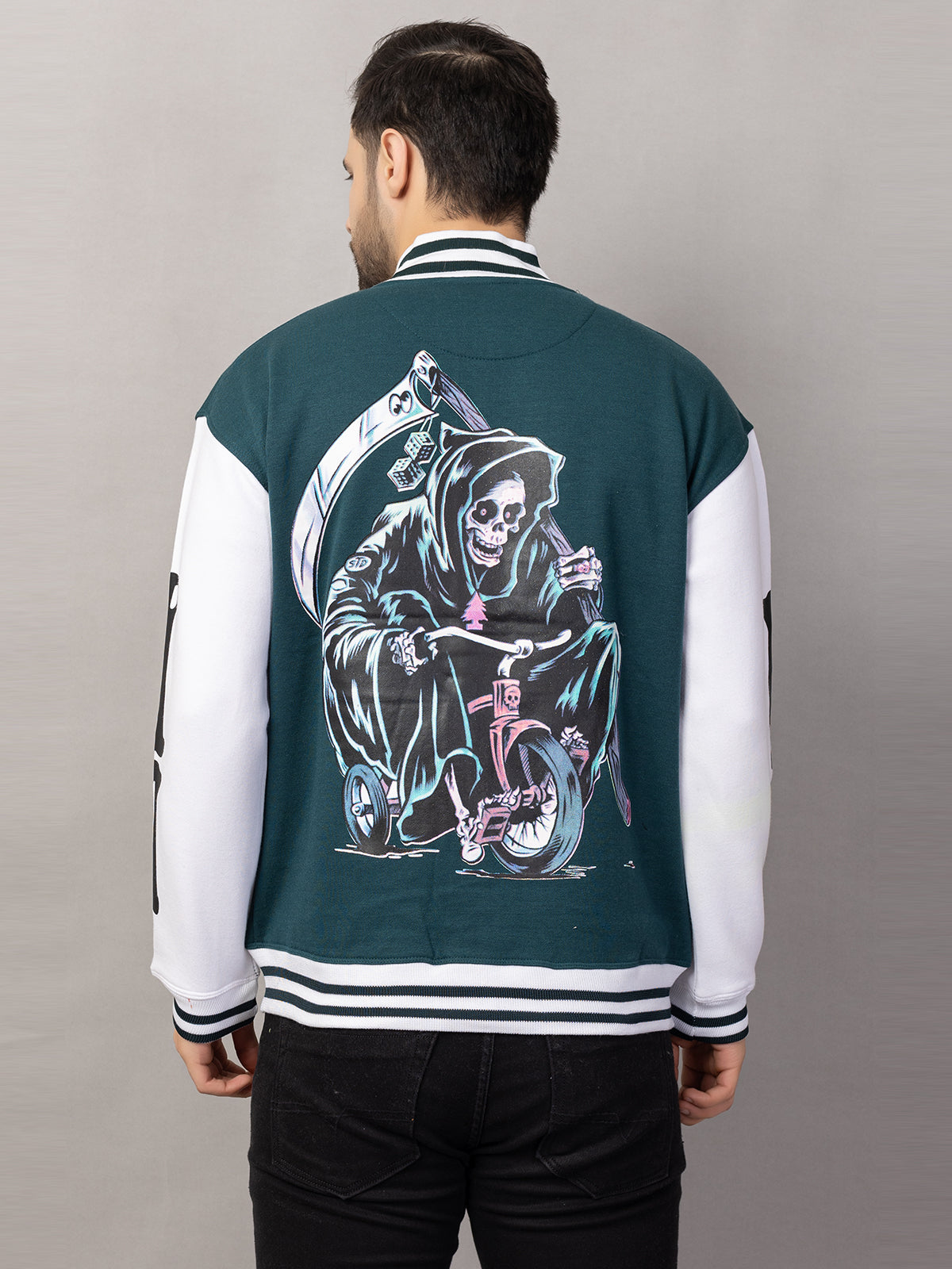 SKELTON VARSITY JACKET FOR MEN'S WEAR