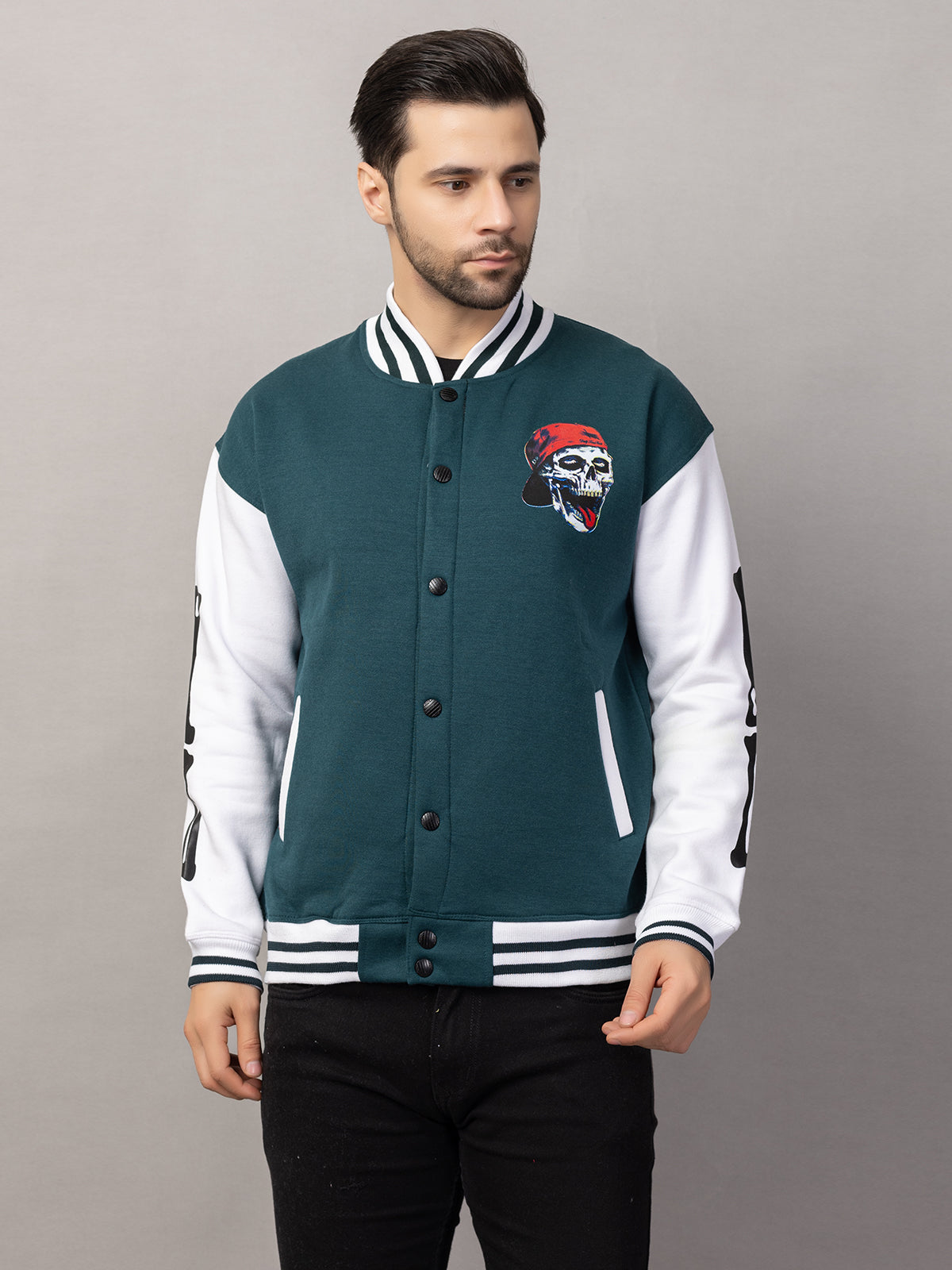 SKELTON VARSITY JACKET FOR MEN'S WEAR