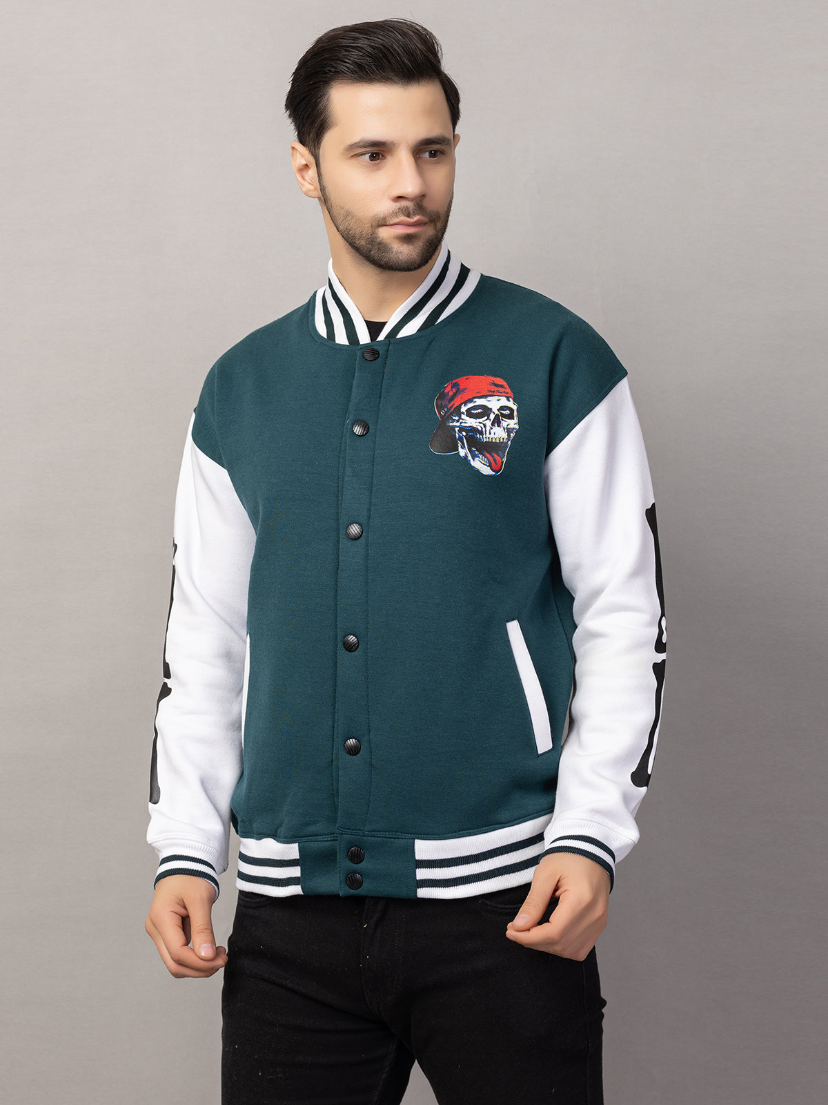 SKELTON VARSITY JACKET FOR MEN'S WEAR