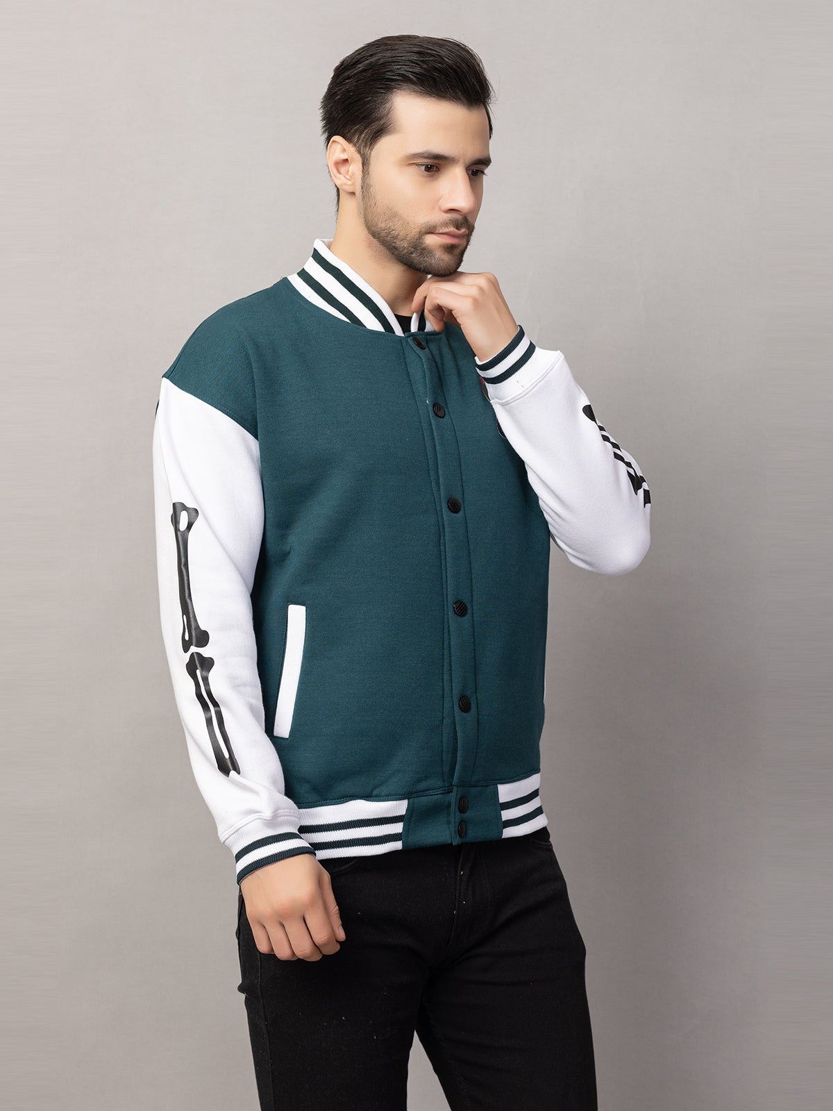 SKELTON VARSITY JACKET FOR MEN'S WEAR