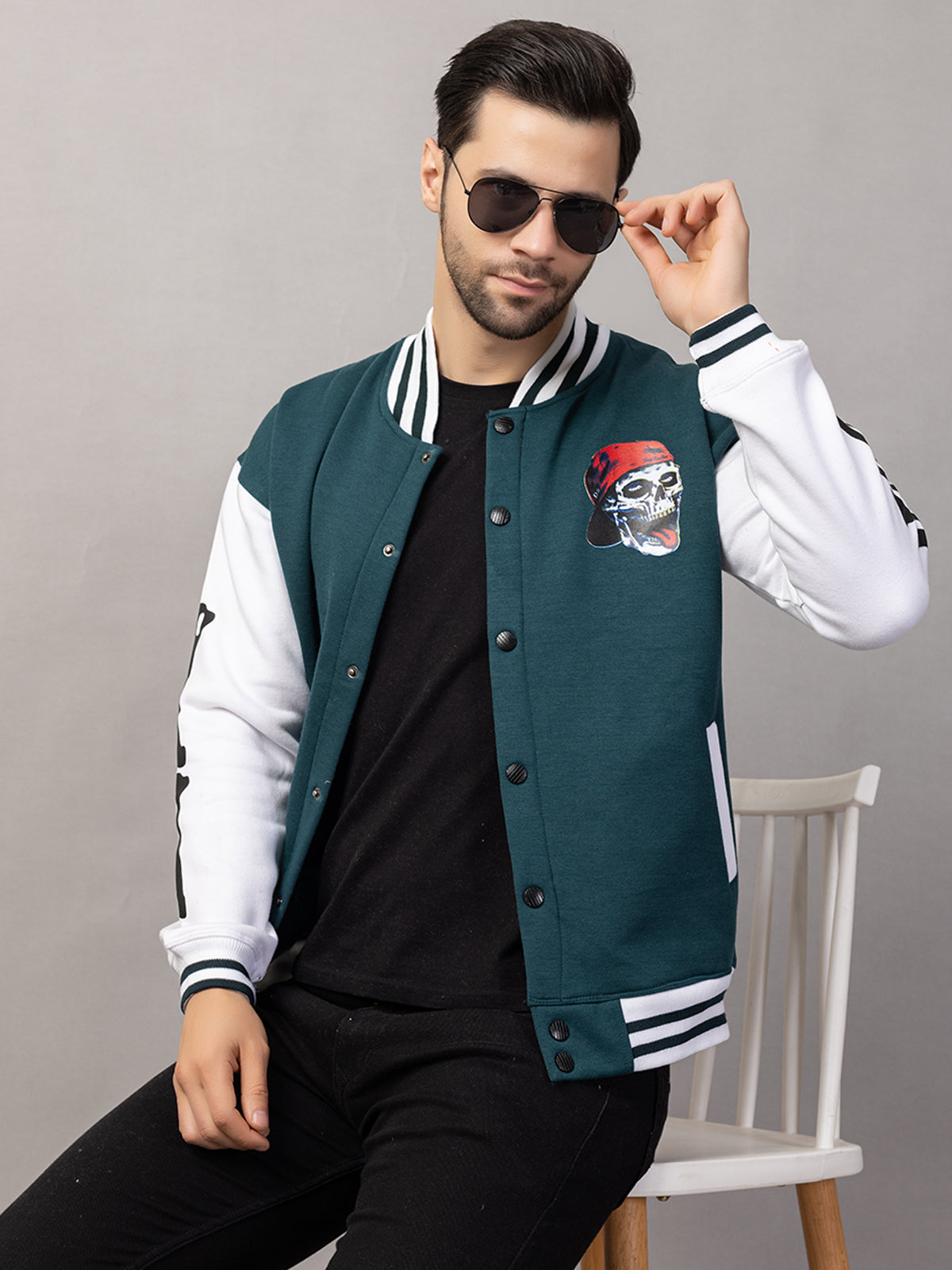 SKELTON VARSITY JACKET FOR MEN'S WEAR