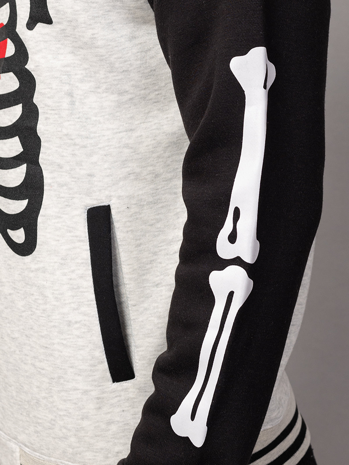 BONE PRINT VARSITY JACKET FOR MEN'S WEAR