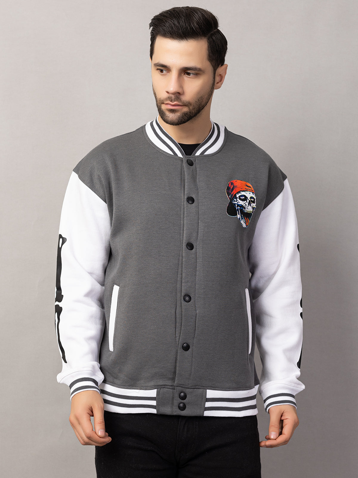 SKELTON VARSITY JACKET FOR MEN'S WEAR