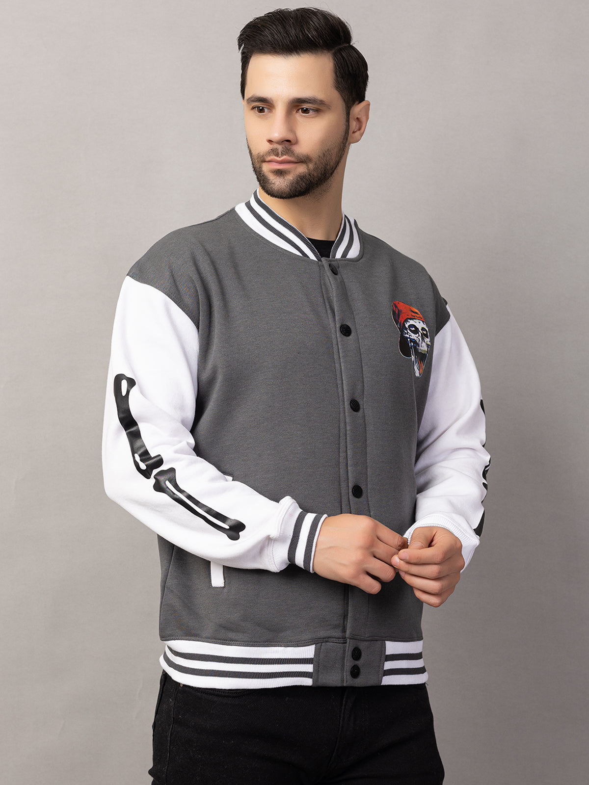 SKELTON VARSITY JACKET FOR MEN'S WEAR