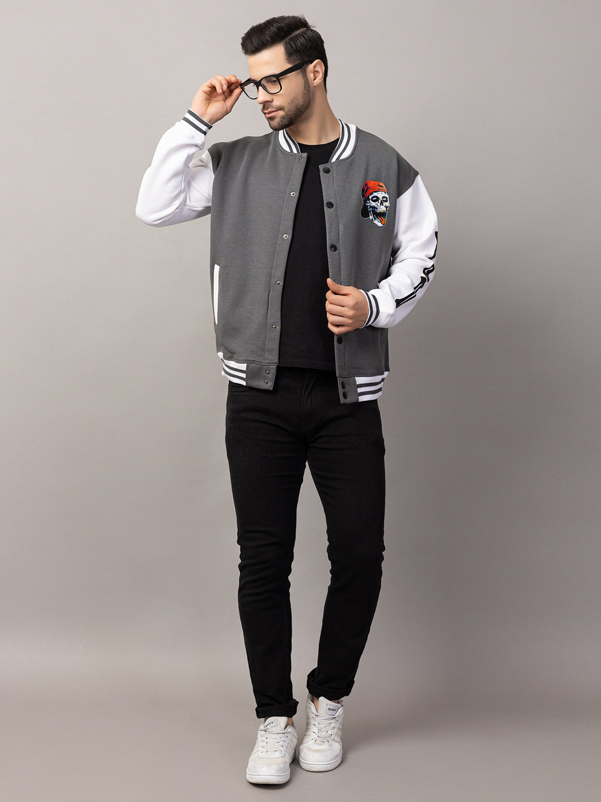 SKELTON VARSITY JACKET FOR MEN'S WEAR
