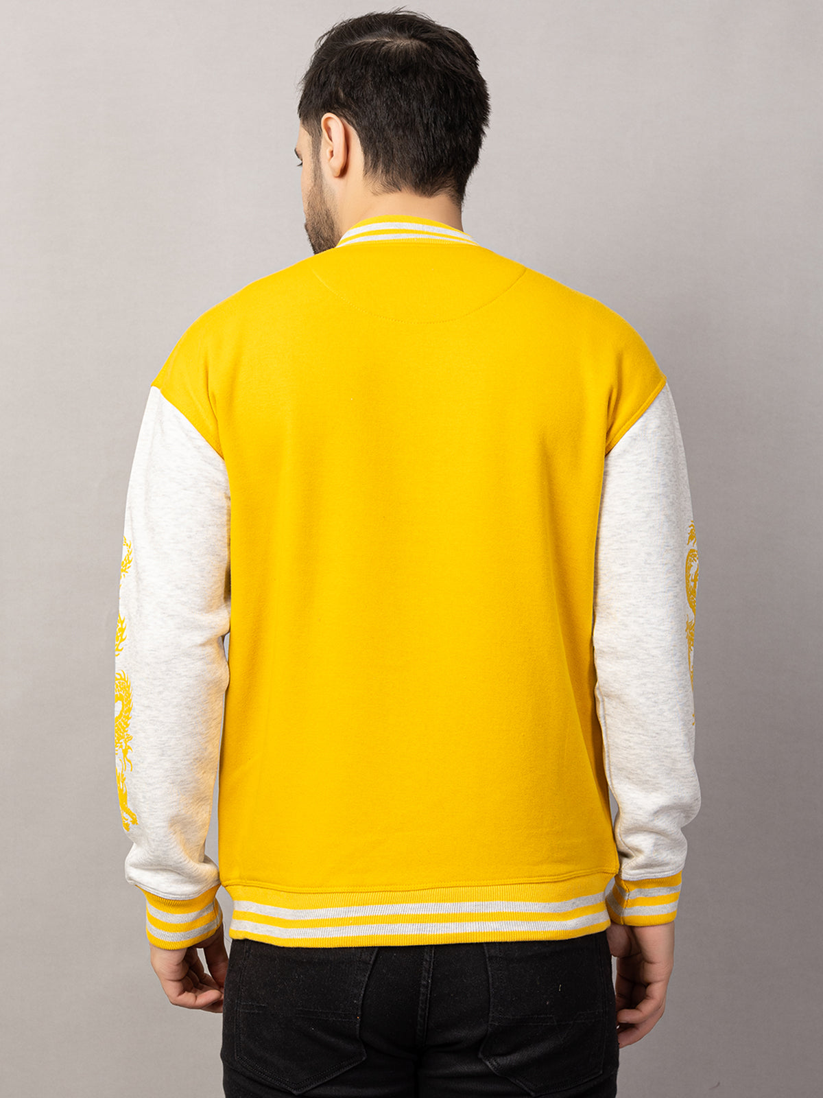 DRAGON PRINT VARSITY JACKET FOR MEN'S WEAR
