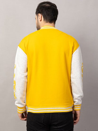 DRAGON PRINT VARSITY JACKET FOR MEN'S WEAR