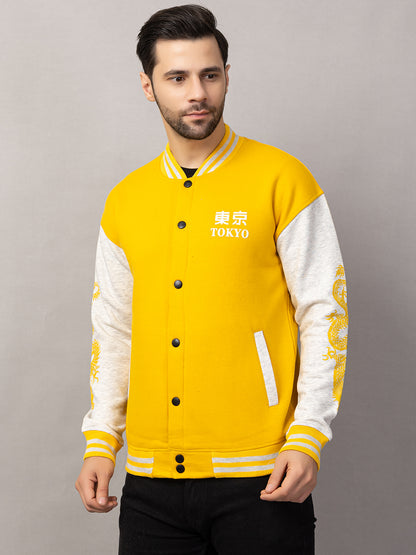 DRAGON PRINT VARSITY JACKET FOR MEN'S WEAR