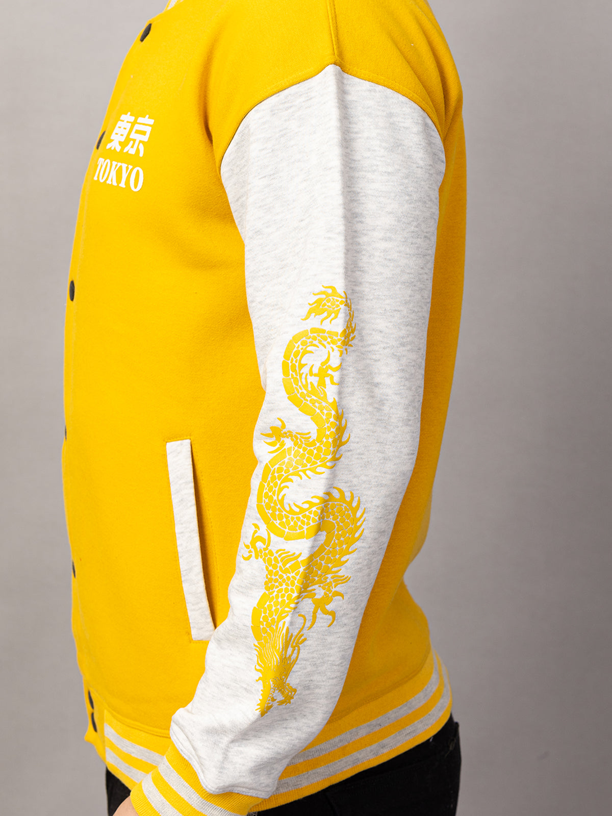 DRAGON PRINT VARSITY JACKET FOR MEN'S WEAR