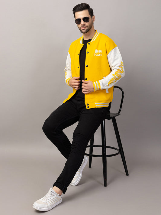 DRAGON PRINT VARSITY JACKET FOR MEN'S WEAR