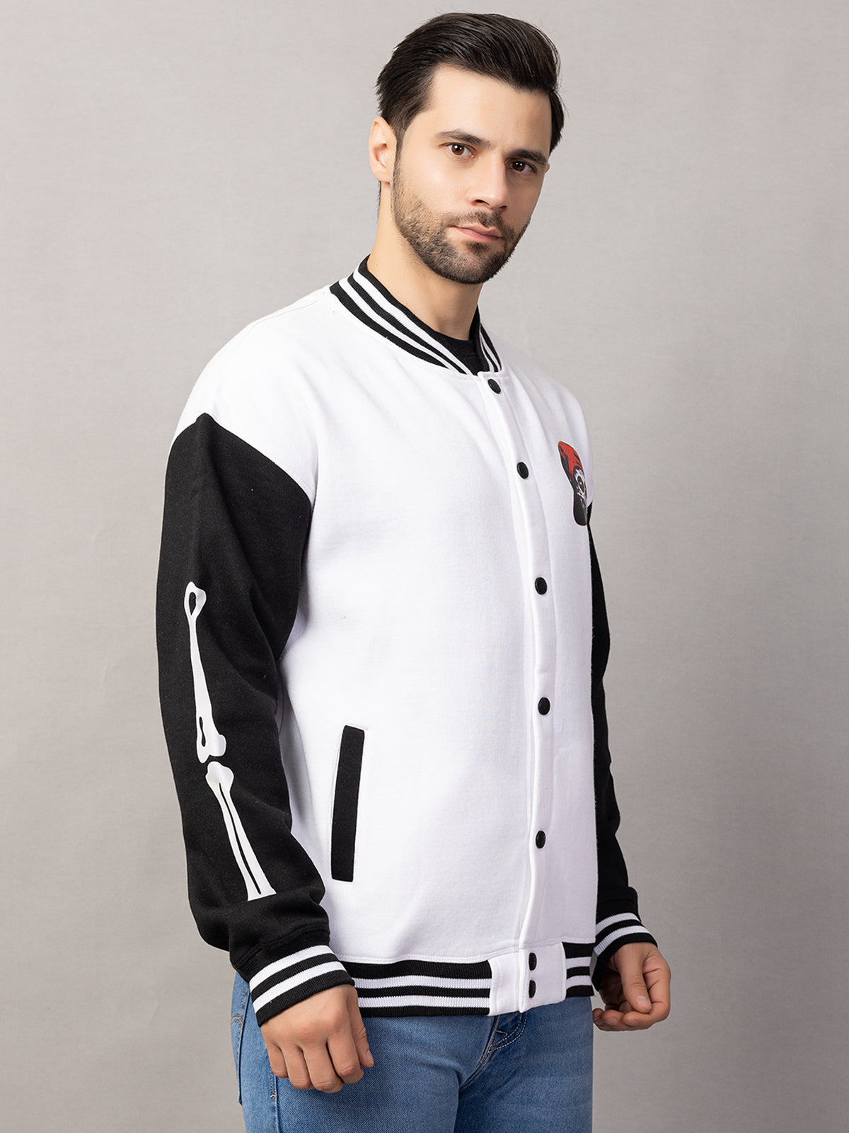 SKELTON VARSITY JACKET FOR MEN'S WEAR