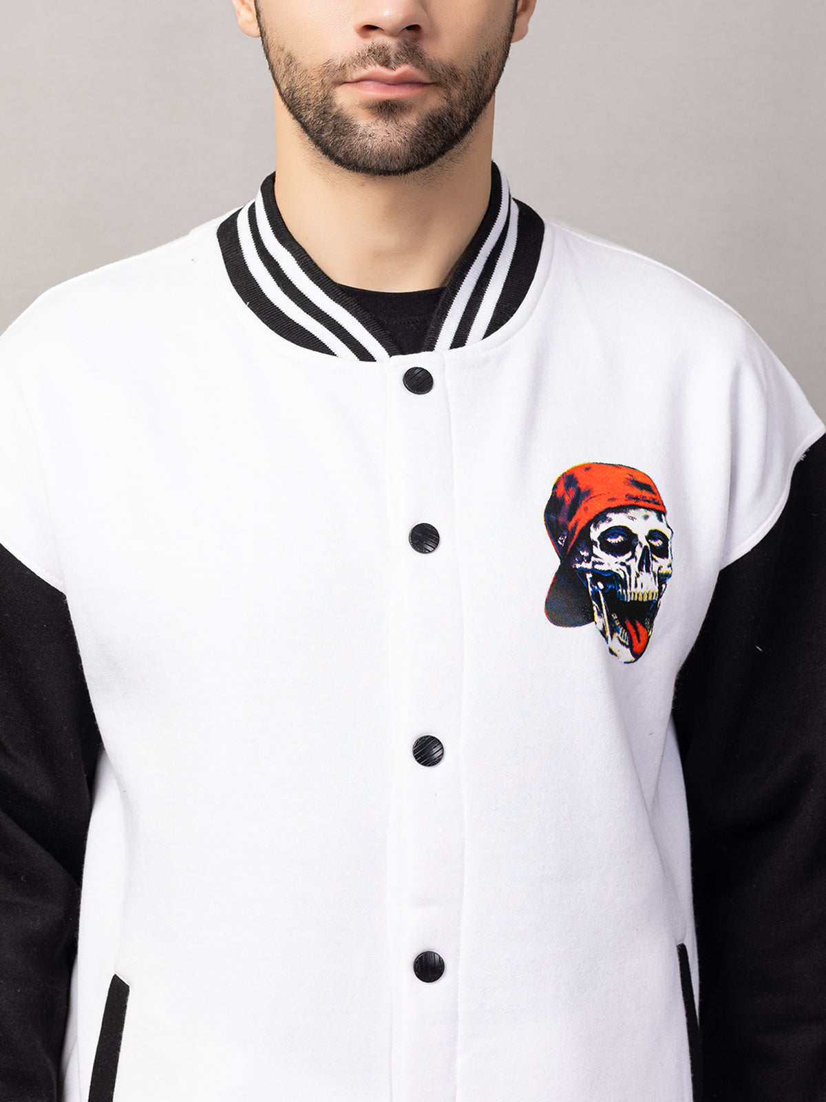 SKELTON VARSITY JACKET FOR MEN'S WEAR