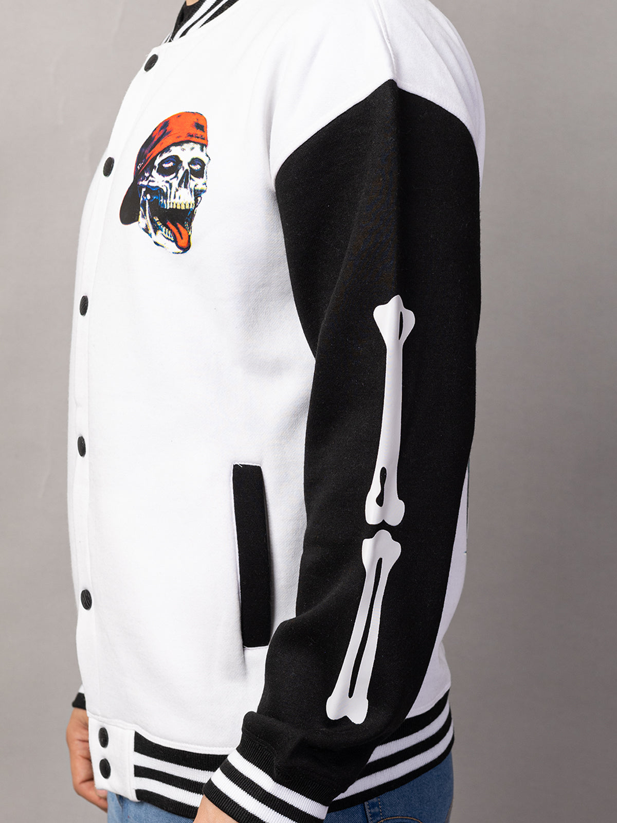 SKELTON VARSITY JACKET FOR MEN'S WEAR