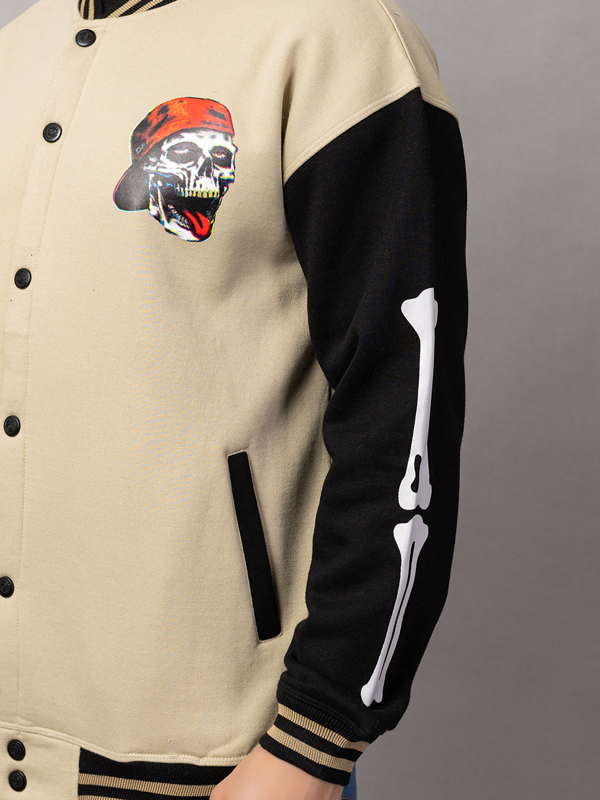 SKELTON VARSITY JACKET FOR MEN'S WEAR