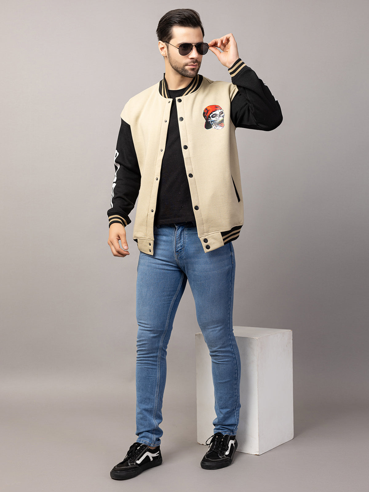 SKELTON VARSITY JACKET FOR MEN'S WEAR