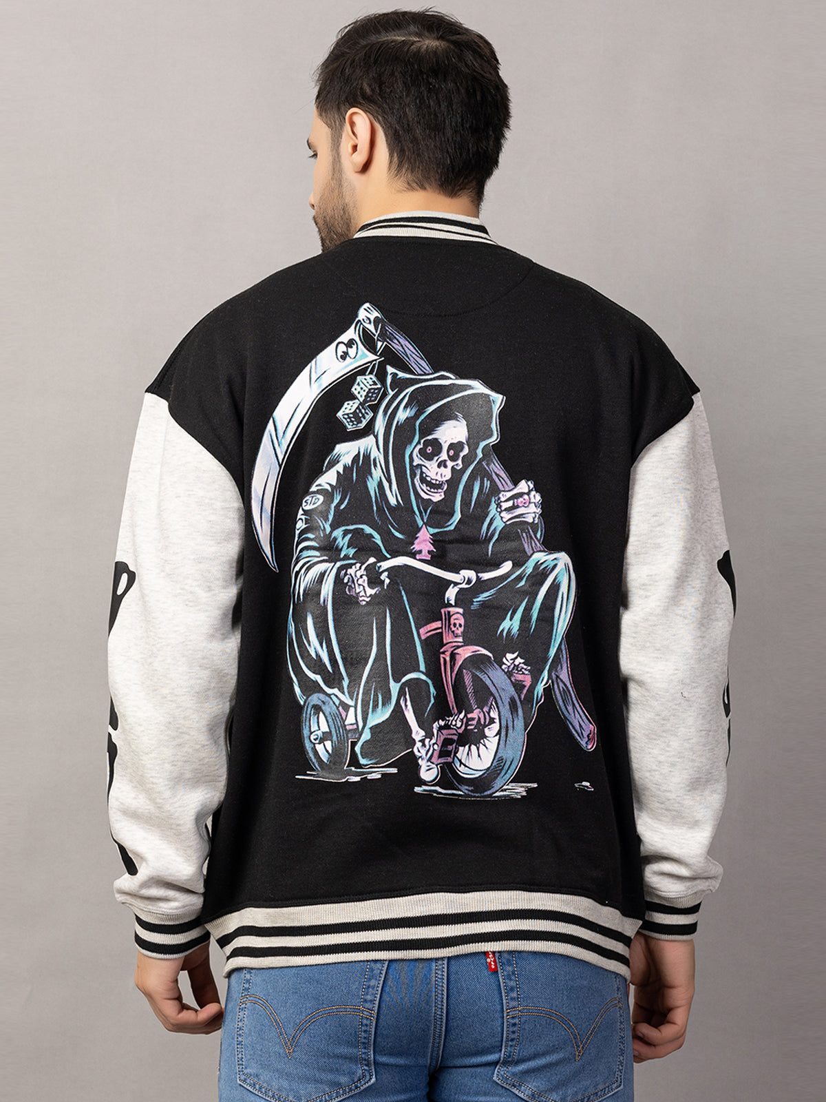 SKELTON VARSITY JACKET FOR MEN'S WEAR