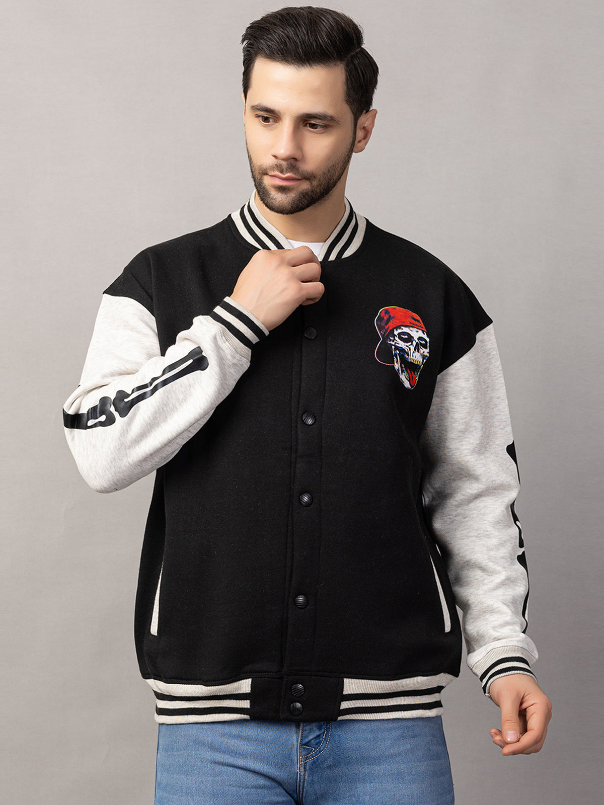 SKELTON VARSITY JACKET FOR MEN'S WEAR