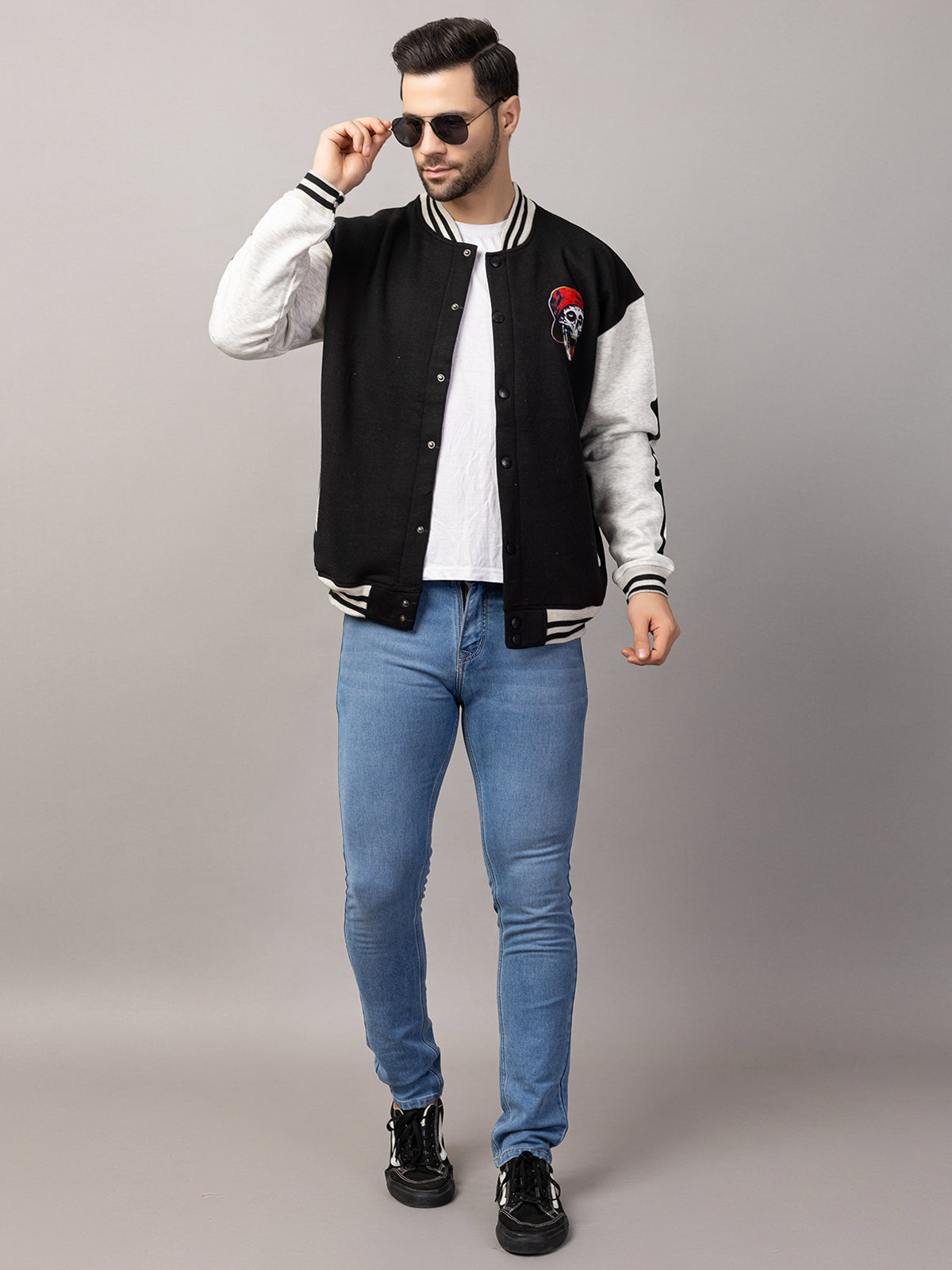 SKELTON VARSITY JACKET FOR MEN'S WEAR