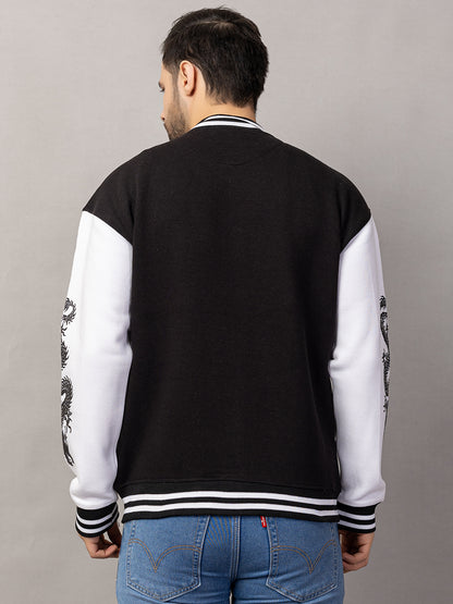 DRAGON PRINT VARSITY JACKET FOR MEN'S WEAR