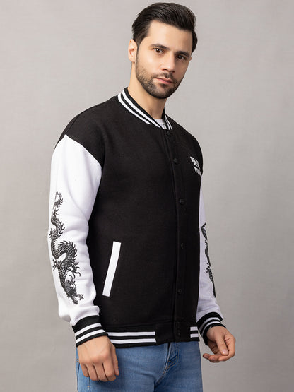 DRAGON PRINT VARSITY JACKET FOR MEN'S WEAR