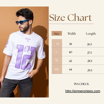 Men's Round Neck Oversized Drop Shoulder Cotton T-Shirt