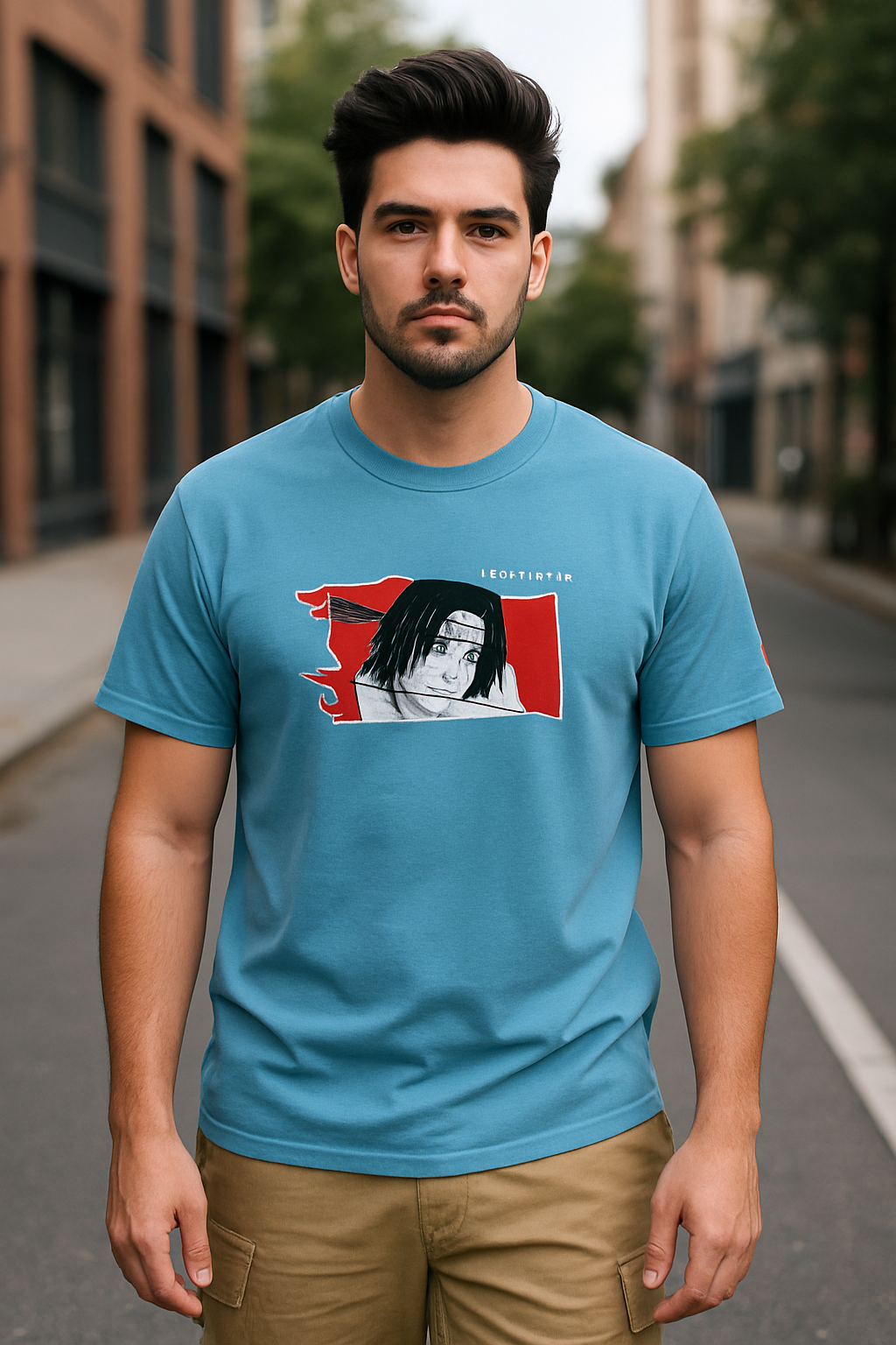Itachi Uchiha Akatsuki Naruto T-Shirt | Anime Graphic Tee for Men & Women | Blue Cotton Oversized Streetwear