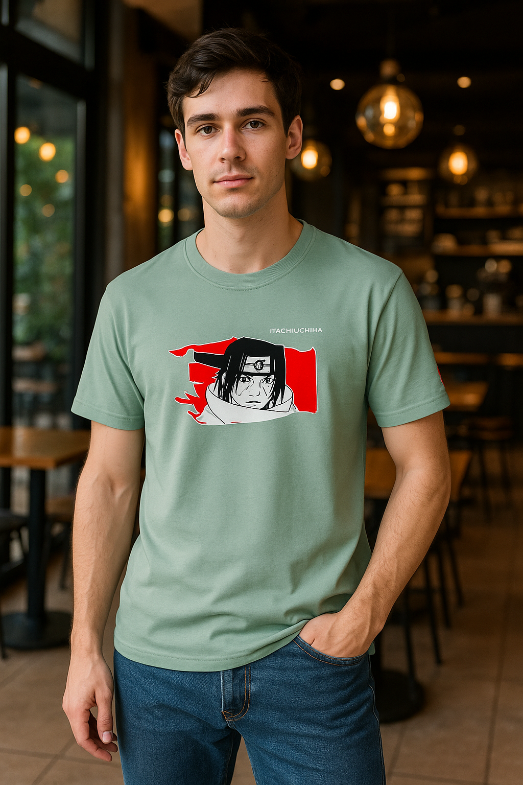 Itachi Uchiha Akatsuki Naruto T-Shirt | Anime Graphic Tee for Men & Women | Pista Cotton Oversized Streetwear