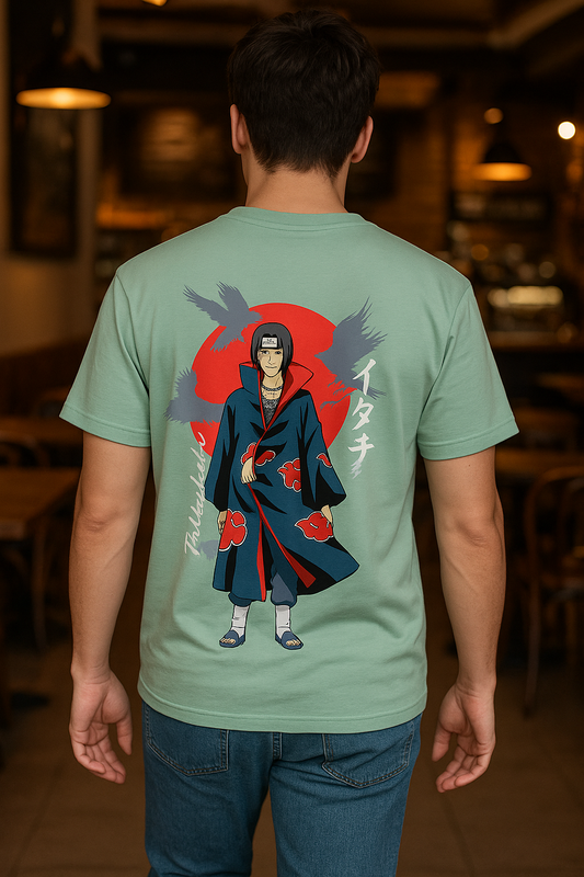 Itachi Uchiha Akatsuki Naruto T-Shirt | Anime Graphic Tee for Men & Women | Pista Cotton Oversized Streetwear